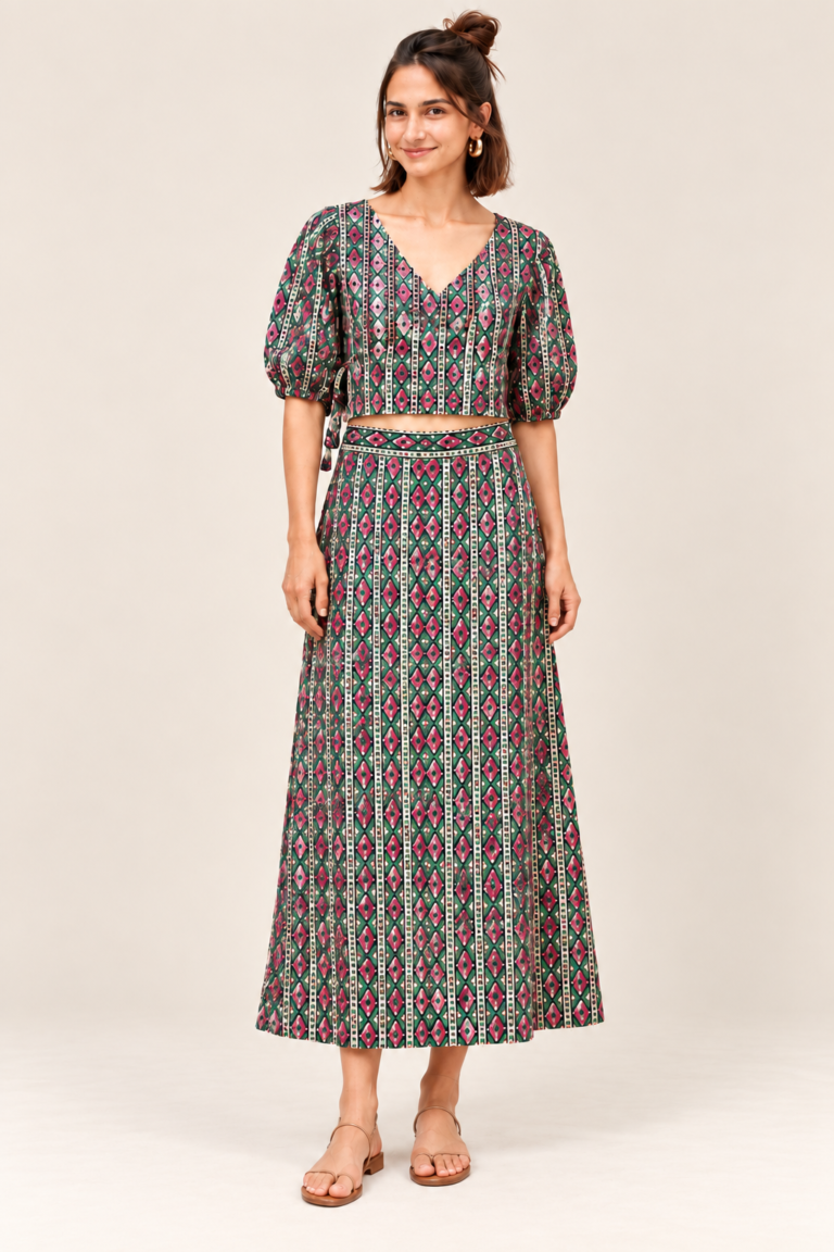 Rani Tara Hand Block Co-ord Set